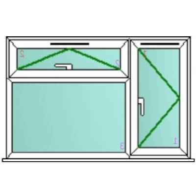 UPVC plastic window side top openers - Width (MM):  - Height...